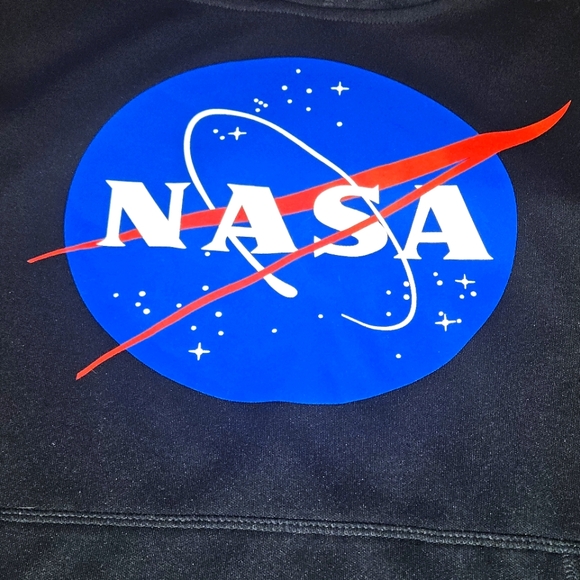 Lands End NASA Hoodie Size Youth Large Color Black With NASA Logo - Picture 3 of 7